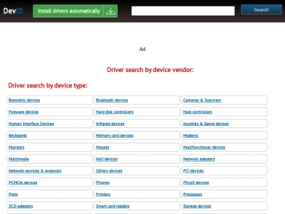 DevID.info – free driver search and update utility