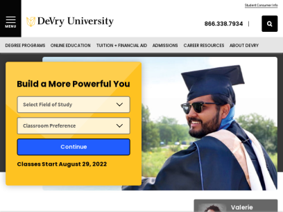 Online College Classes &amp; Online Degree Programs | DeVry University