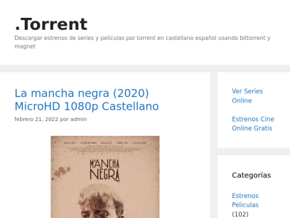 .Torrent &bull; Descargar estrenos de series y películas por torrent en castellano español usando bittorrent y magnet