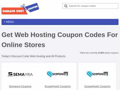 Web Hosting Coupon on domainhostcoupon.com September 2021