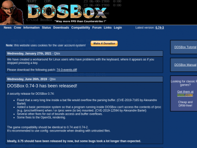 DOSBox, an x86 emulator with DOS