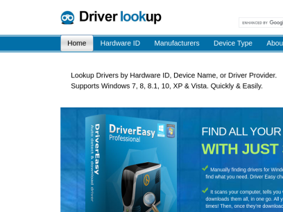 Lookup Latest  Drivers on the Ultimate Driver Database - DriverLookup.com