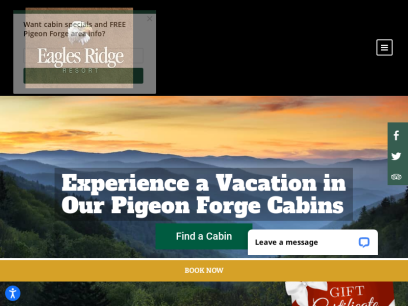 Pigeon Forge Cabins for Rent | Eagles Ridge Resort