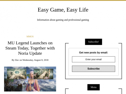 Easy Game, Easy Life | Information about gaming and professional gaming