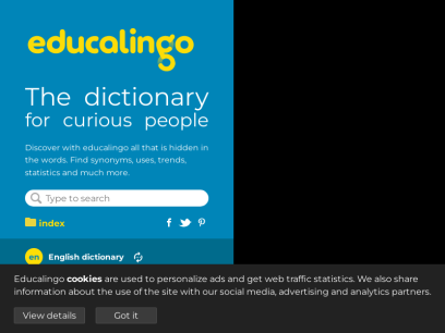  Educalingo, the dictionary for curious people 
