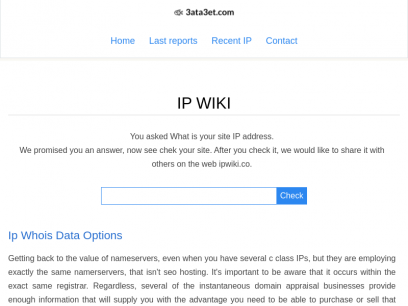 Ip Project-Ip Whois Data Options 