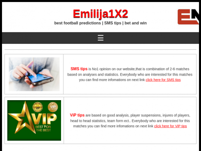 Emilija1X2 &#8211; best football predictions | SMS tips | bet and win