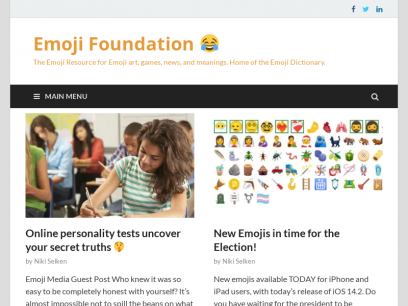Emoji Foundation 😂 - The Emoji Resource for Emoji art, games, news, and meanings. Home of the Emoji Dictionary.