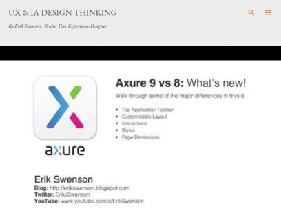 UX &amp; IA Design Thinking