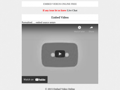 Embed Videos | Embed Videos Online Free