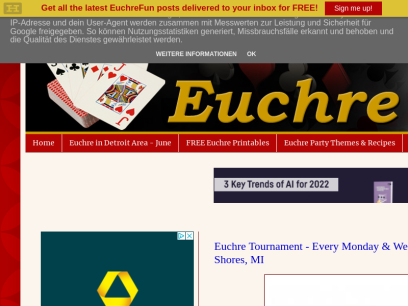 EuchreFun - FREE Euchre Score Cards &amp; Rotations - Euchre Tournaments  in Detroit Area