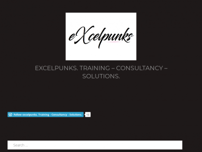 excelpunks. Training &#8211; Consultancy &#8211; Solutions.