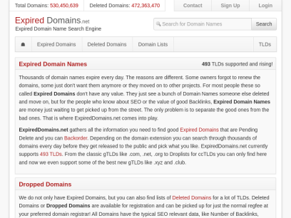 Expired Domains | Daily Updated Domain Lists for 477 TLDs