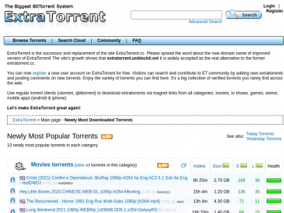 ExtraTorrent - The Real ExtraTorrents successor
