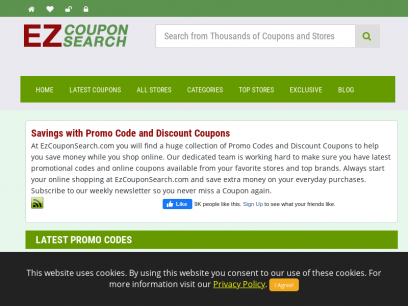 EzCouponSearch: Get Free Verified Promo Codes &amp;  Save Big!