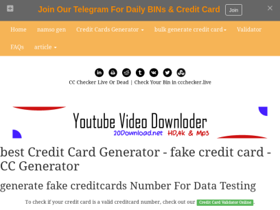Best Credit Card Generator - fake creditcard - CC Generator 
