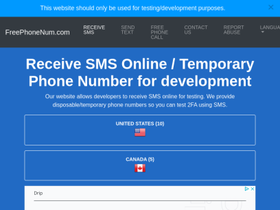 Receive SMS Online |  Temporary Phone Number