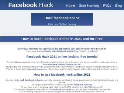 Facebook Hack Password - #1 Best Free Online Hack tool 2021