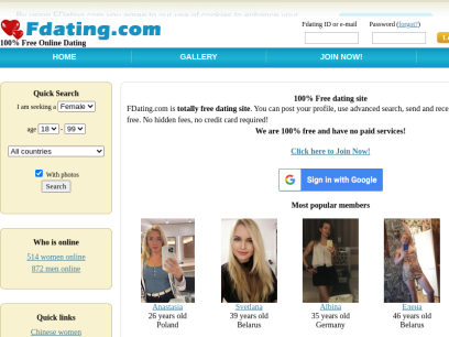 100% free dating site Fdating.com. Chat and meet new people at no cost.
