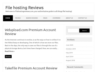 File hosting Reviews - Welcome to Filehostingreviews.com, your authoritative guide to all things file hosting!