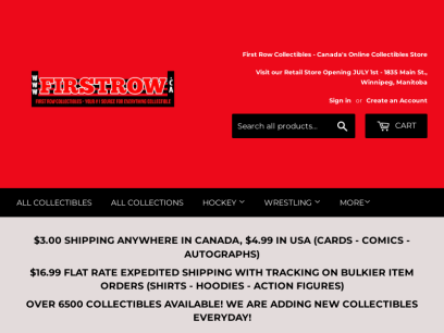 
  First Row Collectibles - Your #1 Source For Everything Collectible
  