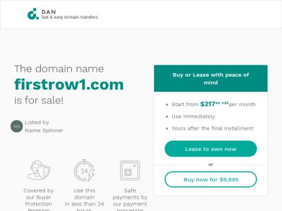 The domain name firstrow1.com is for sale