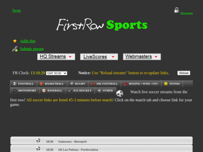 FirstRowSports Live Football Stream | FirstRowSports Watch Live Football Online | First Row Sports