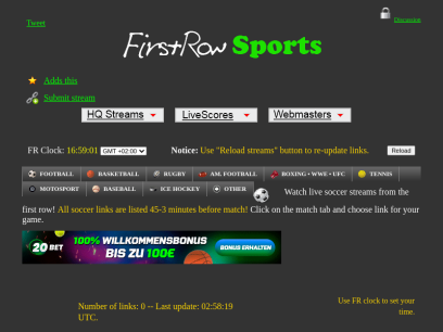 FirstRowSports Live Football Stream | First Row Sports Watch Live