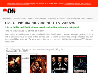 List of Movies &amp; TV Shows on Netflix - flixlist.co