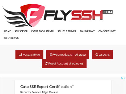 Free Premium SSH Account 30 days - FlySSH.com 