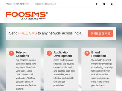 Bulk SMS service provider in India - FOOSMS&#174;