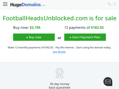 FootballHeadsUnblocked.com is for sale | HugeDomains