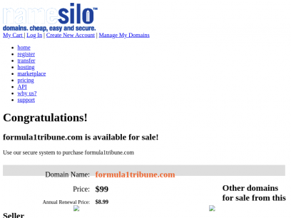 formula1tribune.com is for sale
