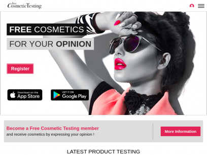 Give your opinion and receive free cosmetics - Free Cosmetic Testing