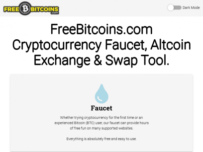 FreeBitcoins | Free Bitcoins Faucet, Altcoin Exchange, Swap