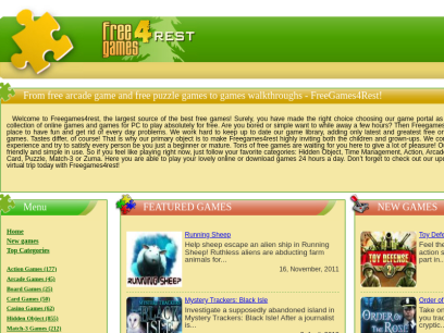 FreeGames4Rest.com Free online games and free download games!
