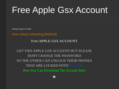 Free Apple Gsx Account