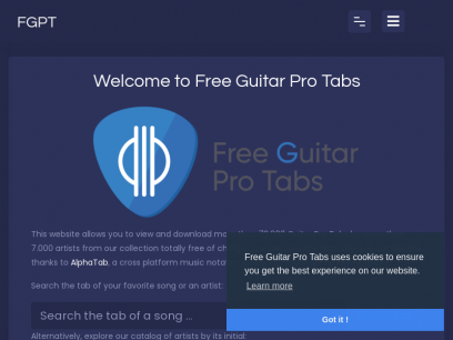     Homepage
 | Free Guitar Pro Tabs