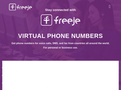 Freeje – Virtual Phone Numbers for voice, text and fax from countries all around the world