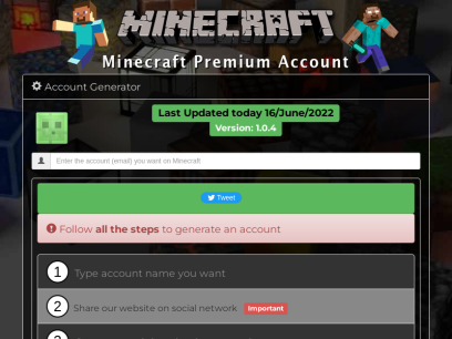 Get Minecraft Premium Accounts For FREE - 100% Working Generator