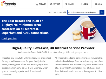 Broadband, Line Rental, Free Email, Web Hosting and Domains | Freeola