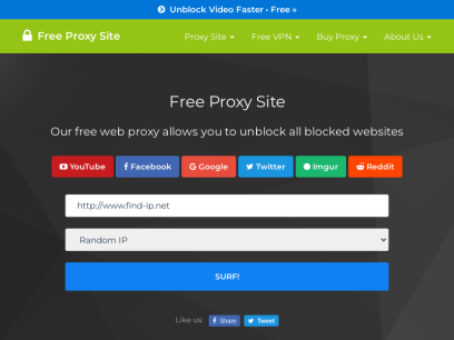 Free Proxy Site - Access any website any time anywhere