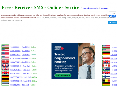 Free Receive SMS Online | Temporary Free sms Number | Verification