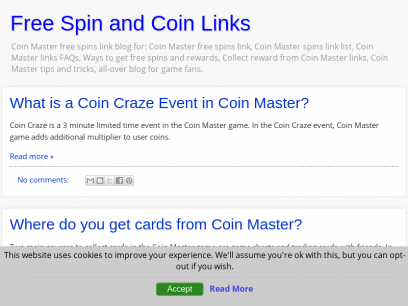 Free Spin and Coin Links