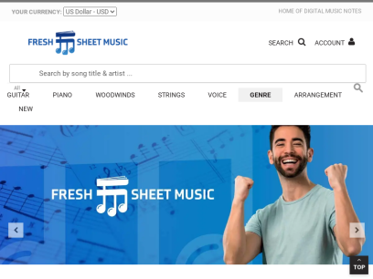Fresh Sheet Music | Printable Sheet Music Notes or Download PDF Score