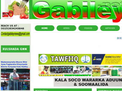 Gabiley News | Gabiley.net &raquo; Warar iyo Warbixinno