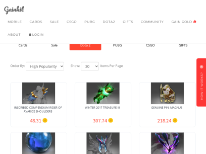 Dota 2 Items &amp; Sets | Get it Free or Buy with discount | Gainkit.com