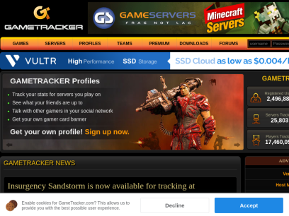 
		Game Tracker - Server Stats, List Search, Ranking, Banners, &amp; Social Network for Gamers
	