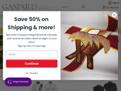 Gaspard, Inc: Clergy Apparel, Church Banners and More