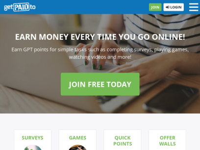 Earn money online from home | GetPaidTo